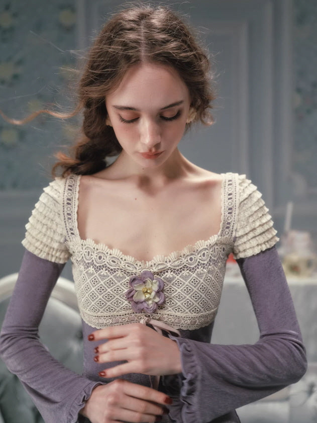 Lavender Heirloom Lace Dress