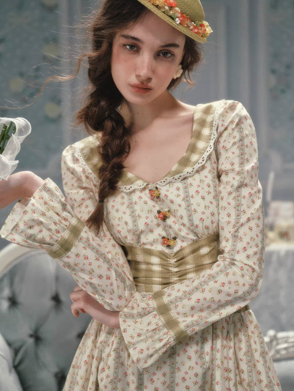Floral Corset Waist Dress