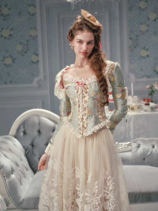 Meadow Muse Floral Lace Corset