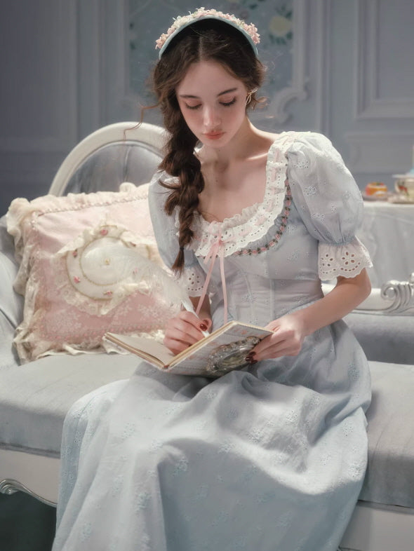 Pale Blue Reverie Lace Dress