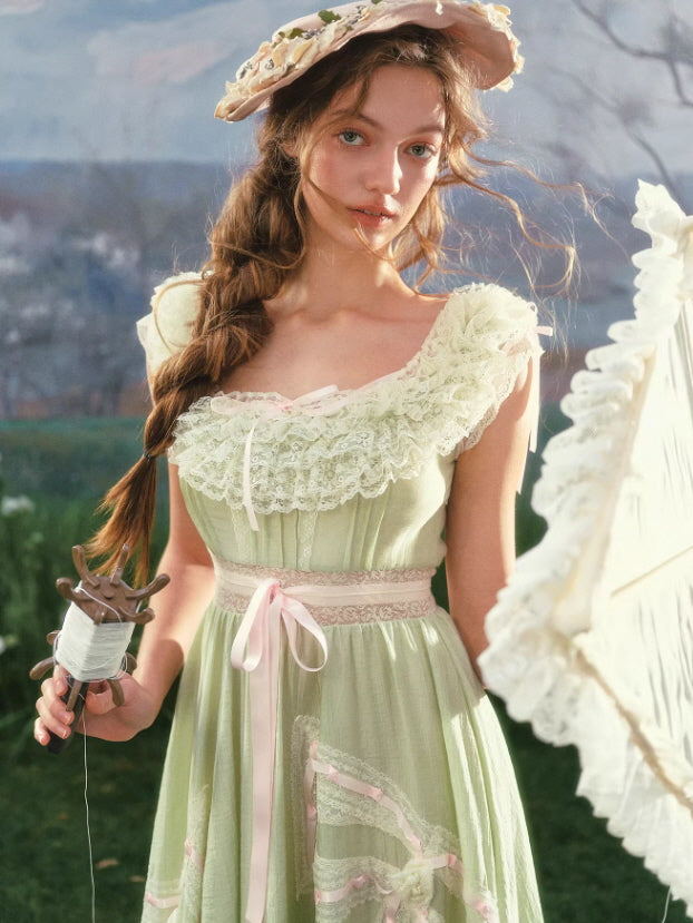 Meadowlight Ribbon Lace Dress