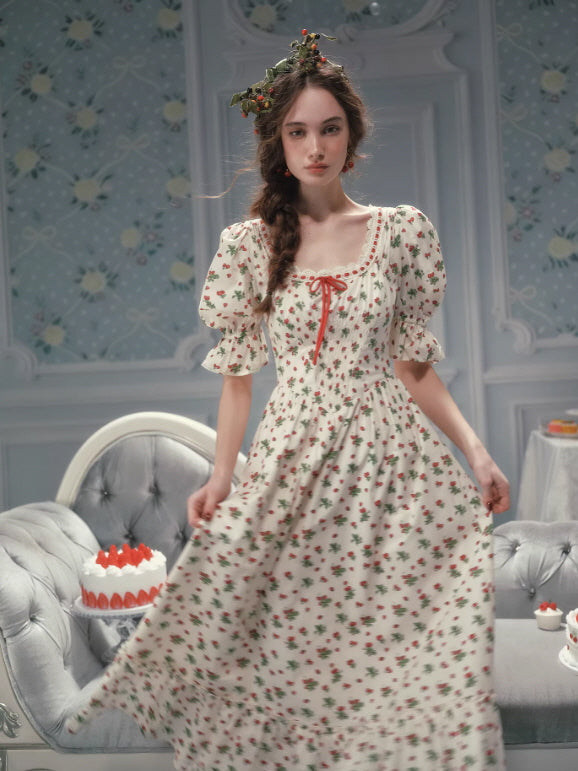 Strawberry Garden Ribbon Dress