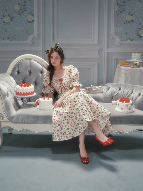 Strawberry Garden Ribbon Dress