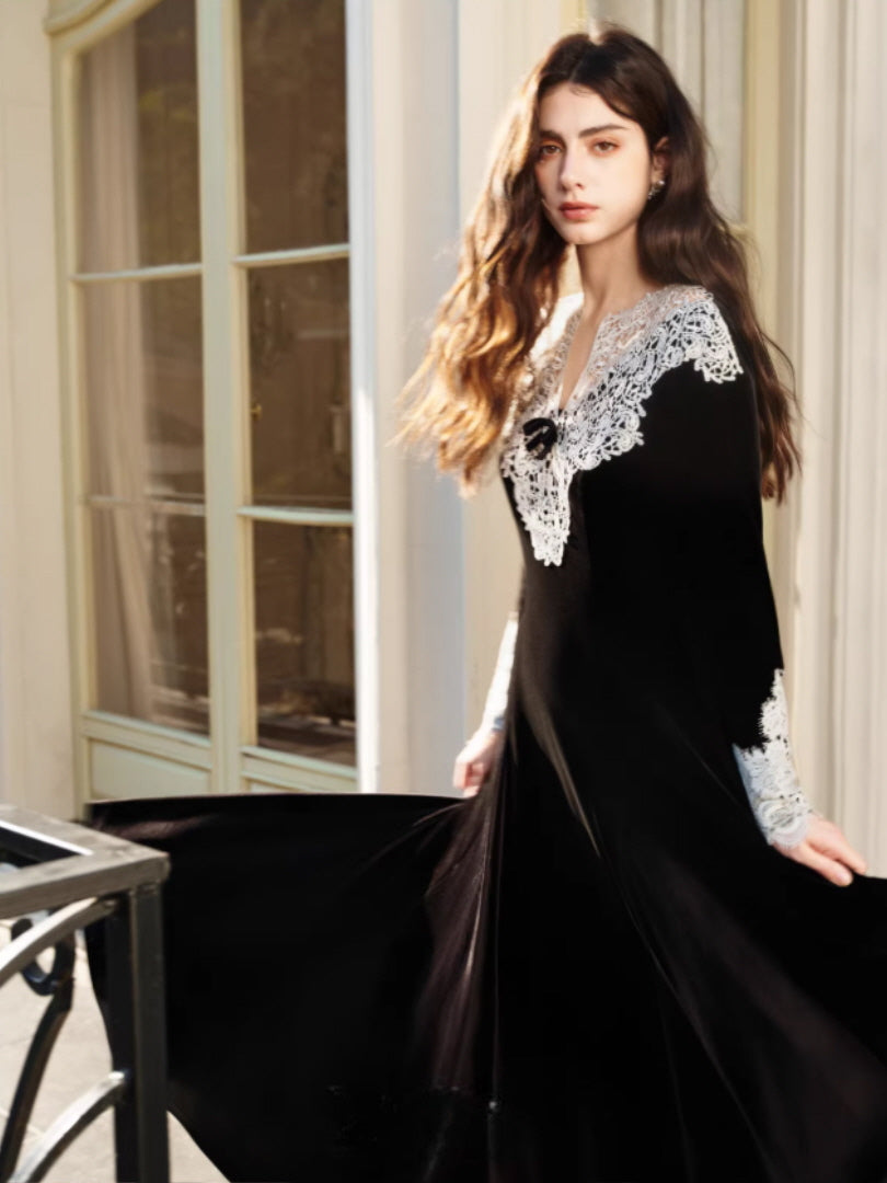 Midnight Lace Reverie Dress