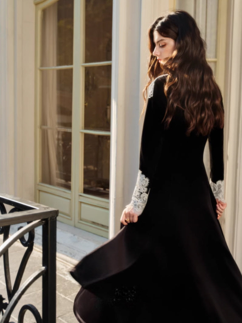 Midnight Lace Reverie Dress