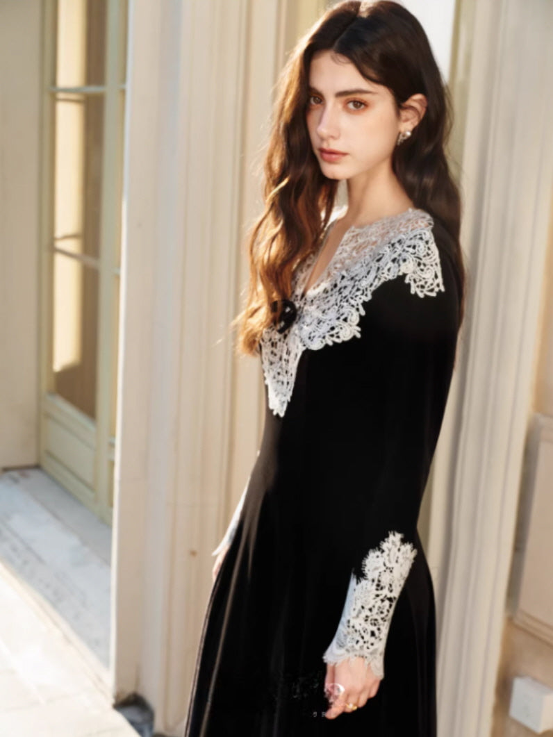 Midnight Lace Reverie Dress