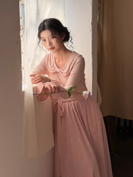 Petal Whisper Knit Dress