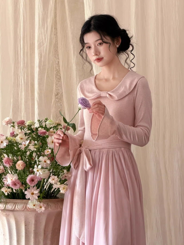 Petal Whisper Knit Dress