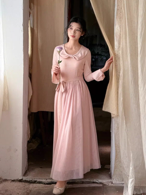 Petal Whisper Knit Dress