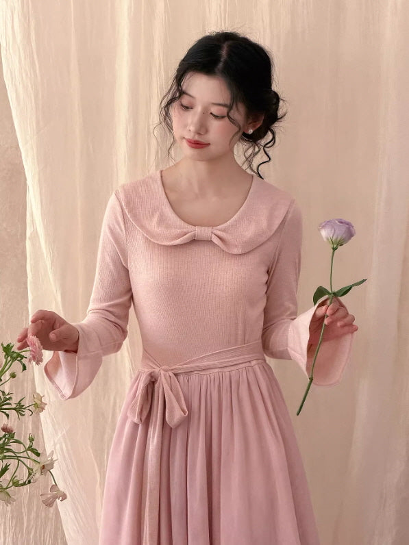 Petal Whisper Knit Dress