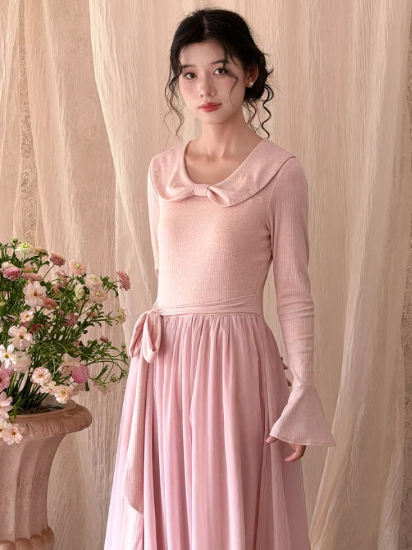 Petal Whisper Knit Dress
