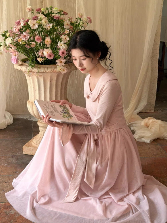 Petal Whisper Knit Dress