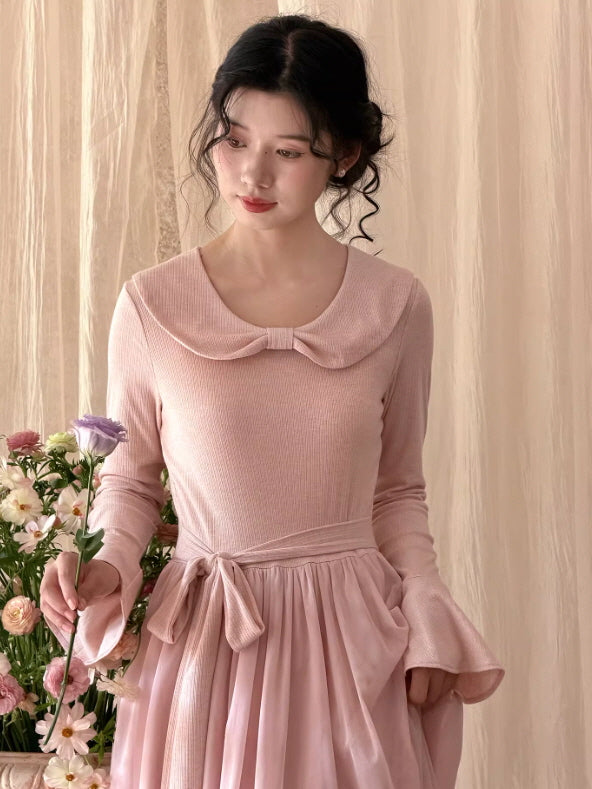 Petal Whisper Knit Dress