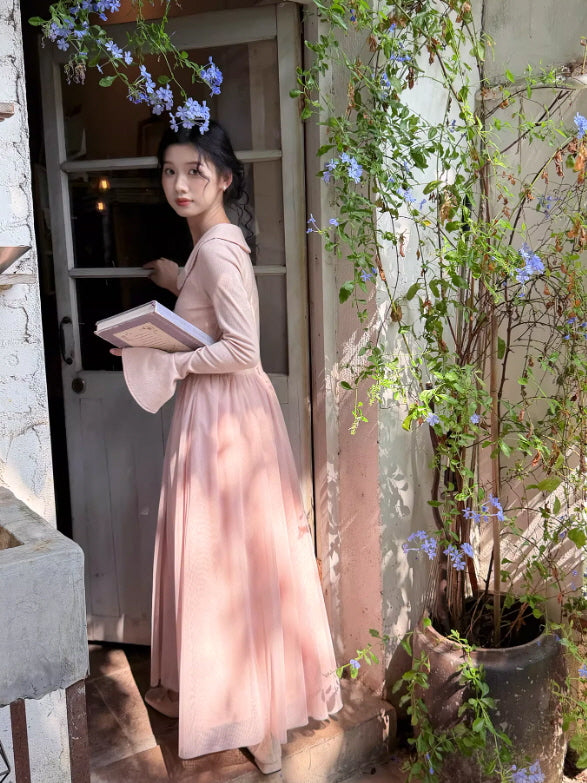 Petal Whisper Knit Dress