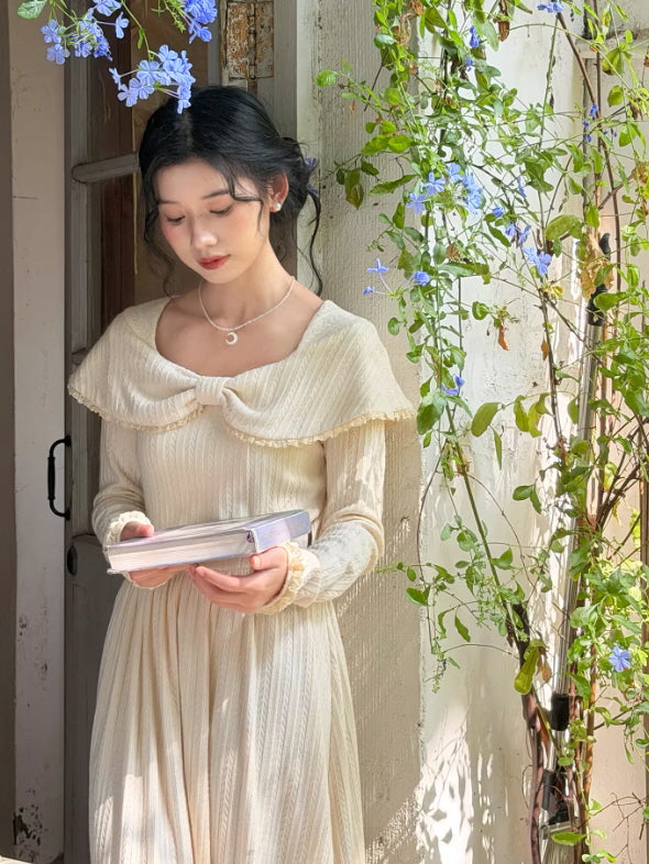 Ivory Letterlight Knit Dress