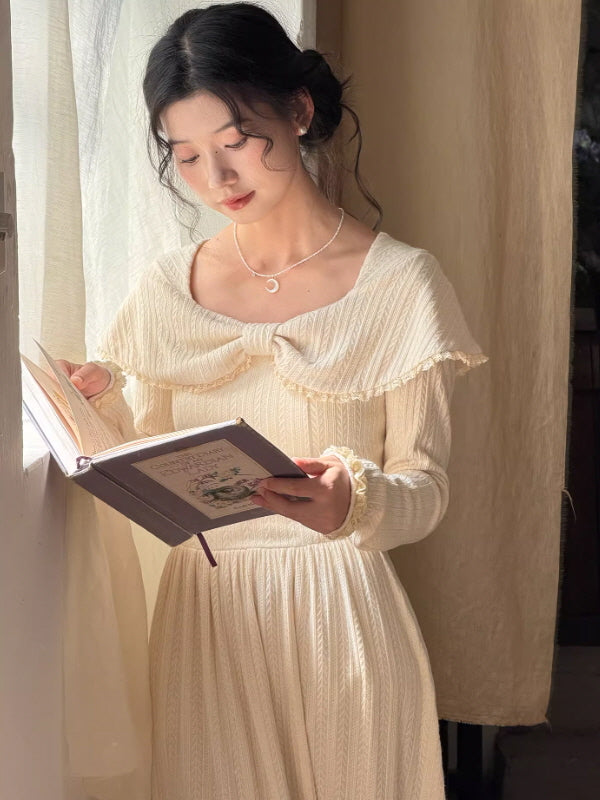 Ivory Letterlight Knit Dress