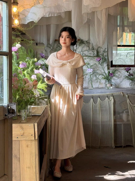 Ivory Letterlight Knit Dress