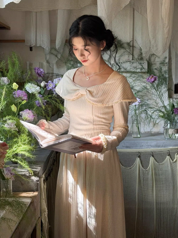 Ivory Letterlight Knit Dress