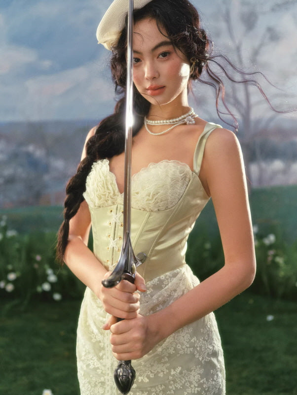 Verdant Blade Corset Dress