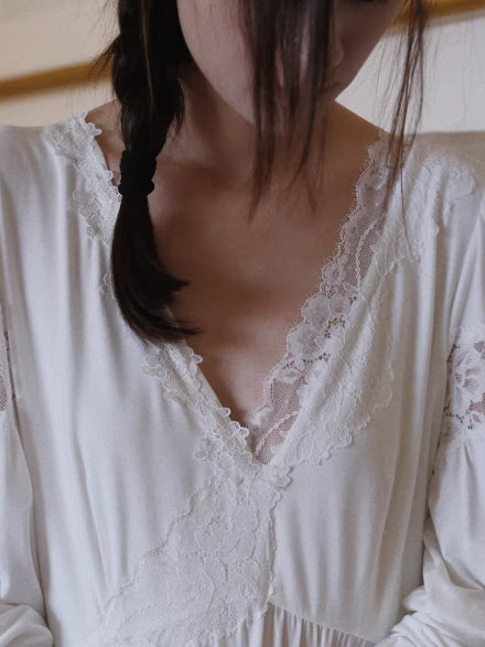Lace Whisper Vintage Nightgown