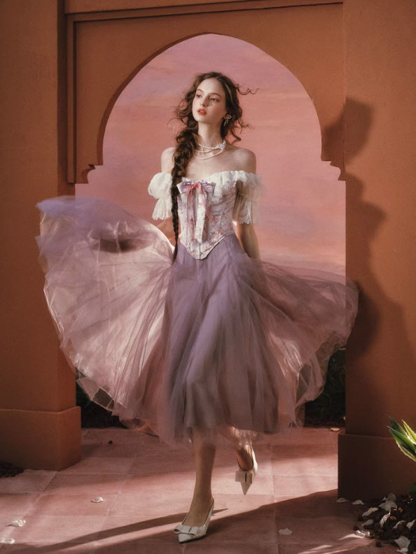 Princess Floral Fairy Corset & Skirt