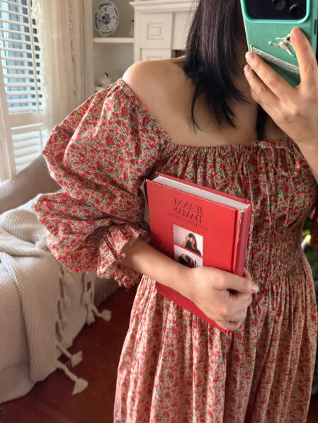Crimson Garden Cottagecore Dress