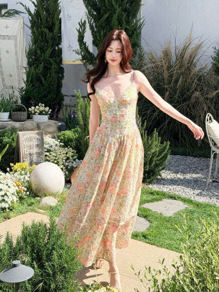 Enchanted Garden Floral Maxi Dress