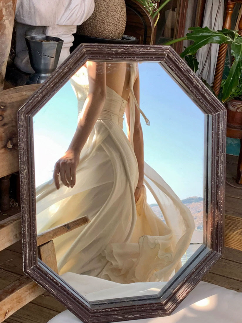 Ivory Goddess Halter Maxi Dress
