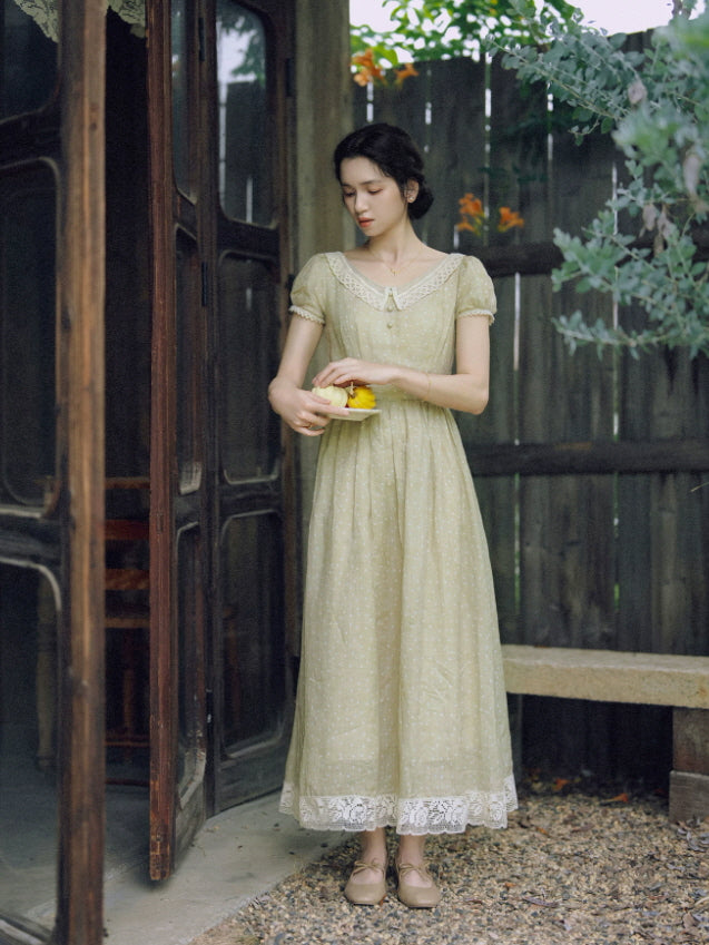 Sage Meadow Ramie Lace Dress