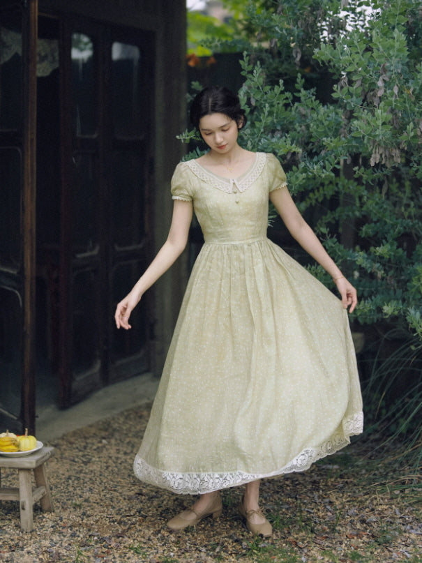 Sage Meadow Ramie Lace Dress