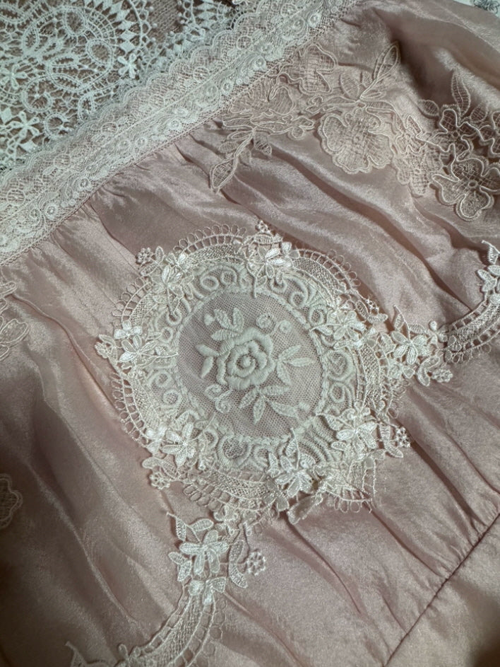 Blush Rosette Lace Princess Dress