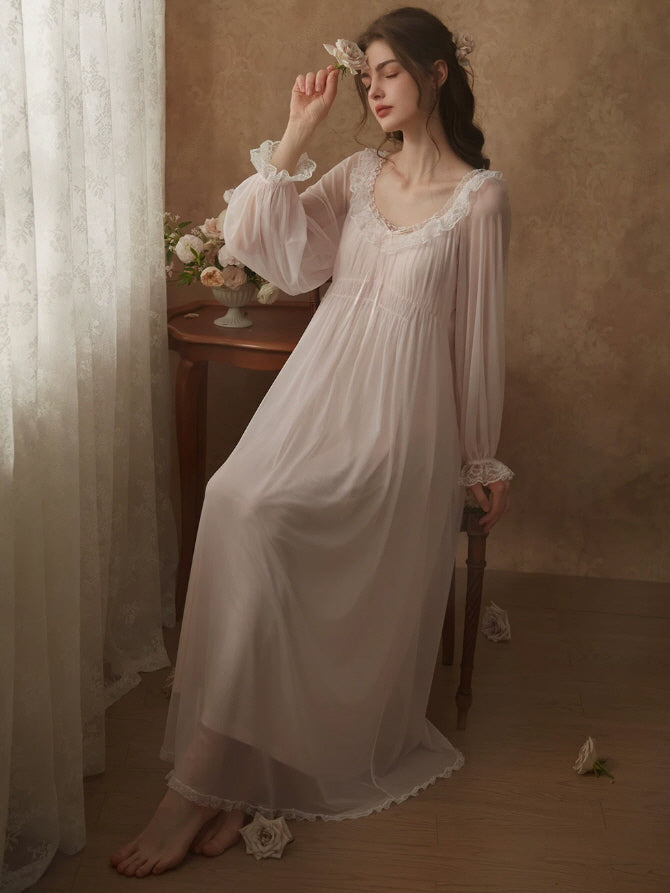 Rosewhisper Cotton Lace Nightgown