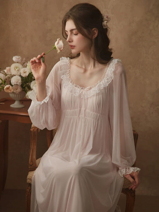 Rosewhisper Cotton Lace Nightgown