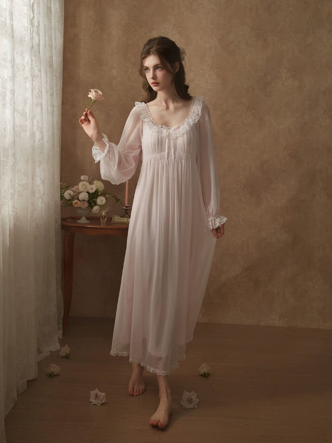 Rosewhisper Cotton Lace Nightgown