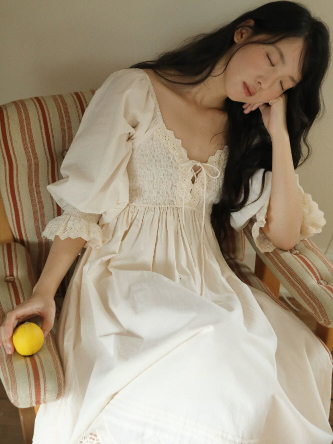 Meadow Dream Cotton Lace Nightgown