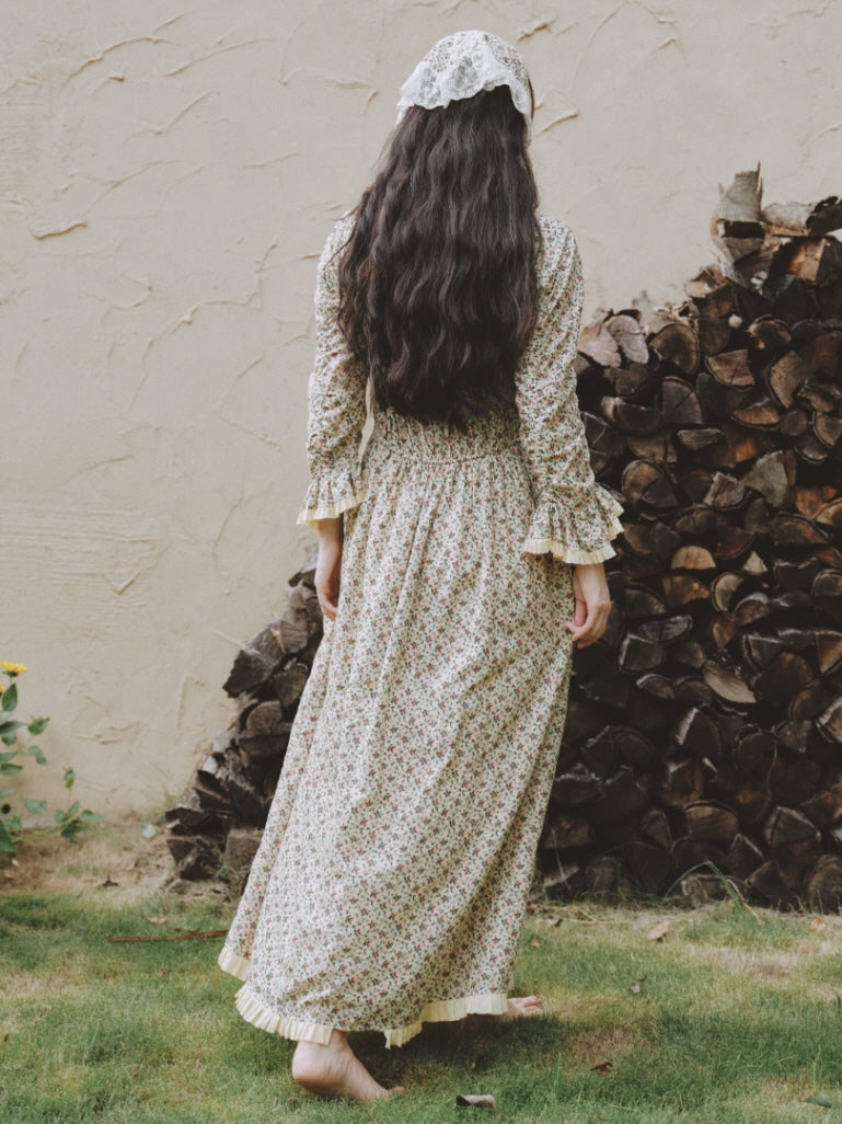 Meadow Cottage Floral Cotton Nightgown
