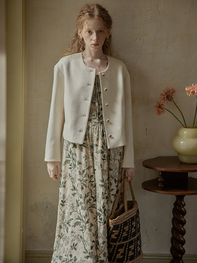 Vintage Botanical Elegance Dress