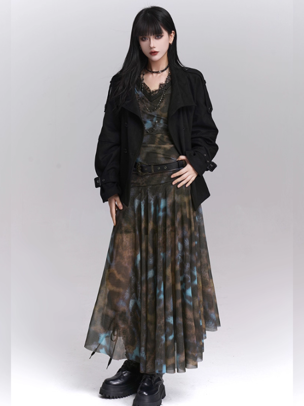 Forest Mist Lace Maxi Dress