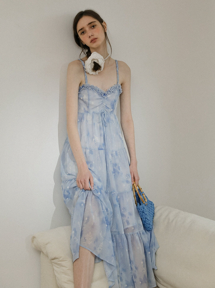 Liora's Forest Blue Summer Dress