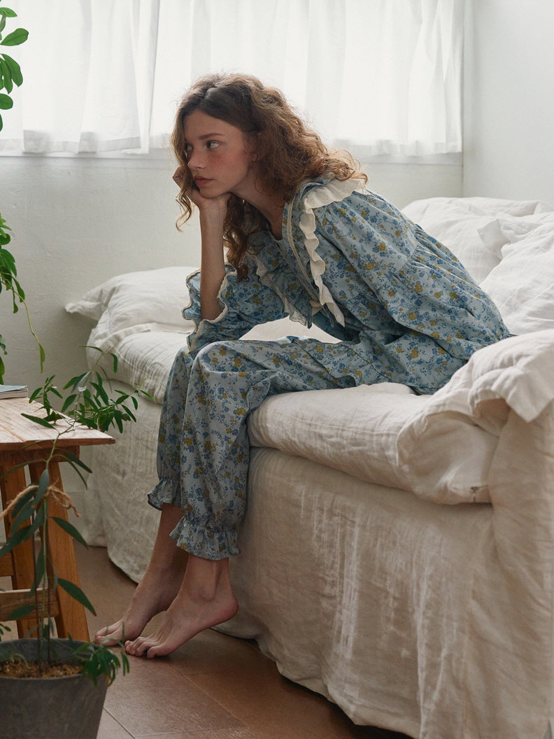 Morning Garden Cotton Pajama Set