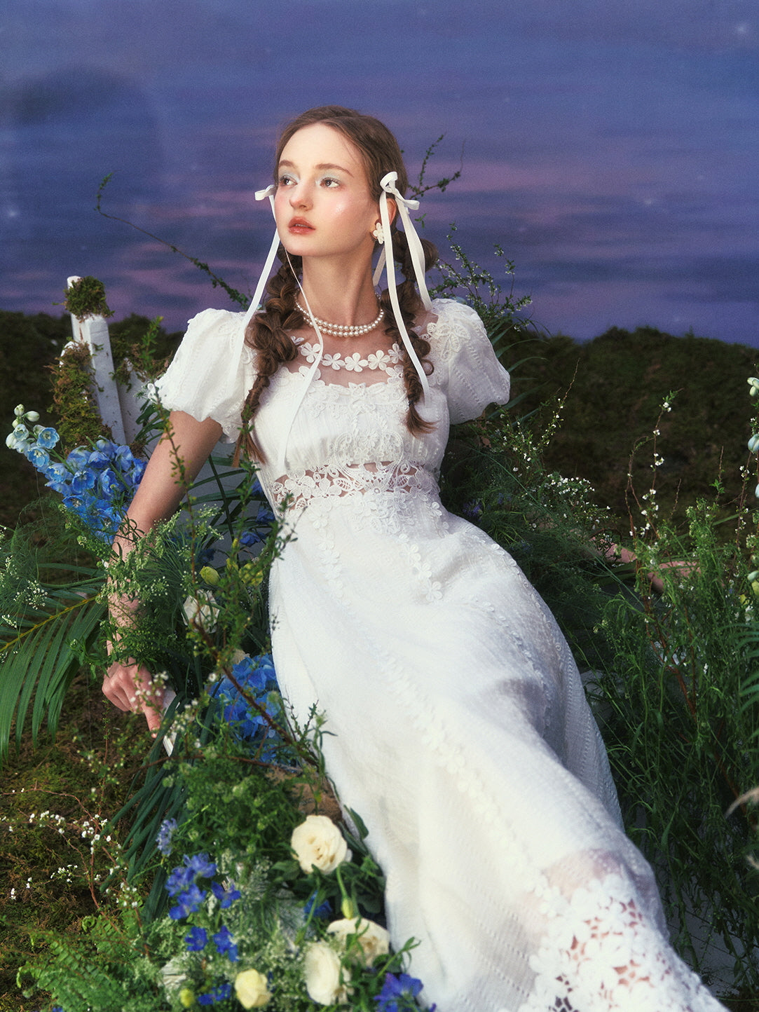 Royal Court Lace Cutout Gown