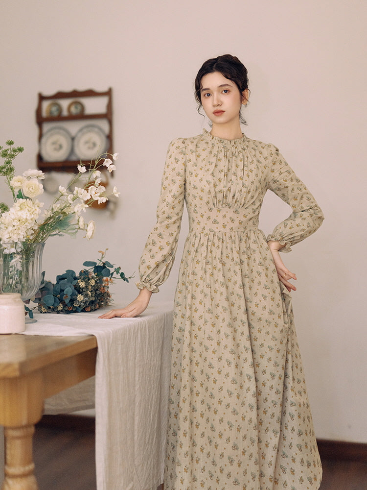 Vintage Floral Cottagecore Dress & Vest