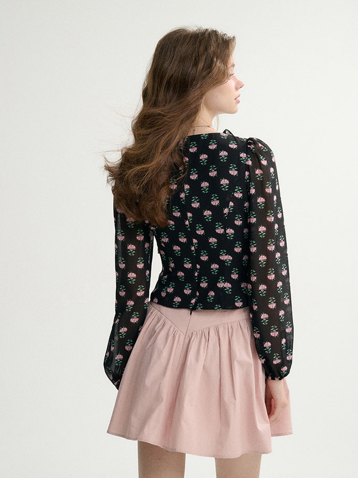 Midnight Rose Vintage Blouse