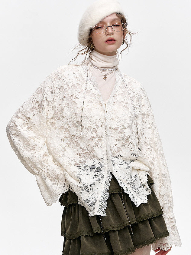 Ivory Lace Poise Blouse