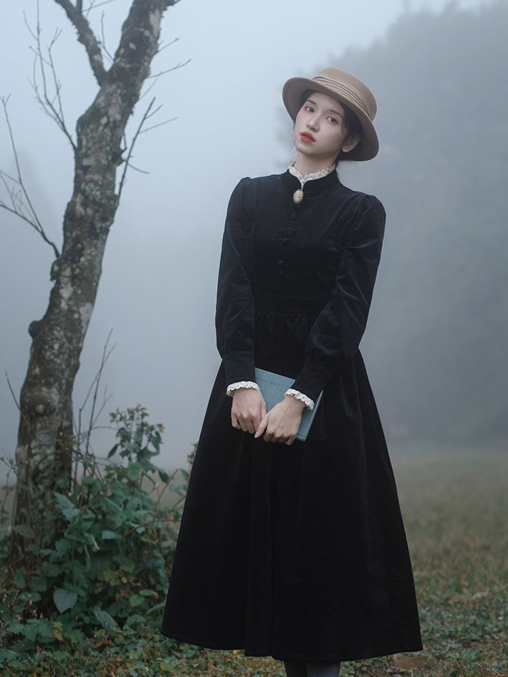 Enchanted Velvet Corduroy Victorian Dress