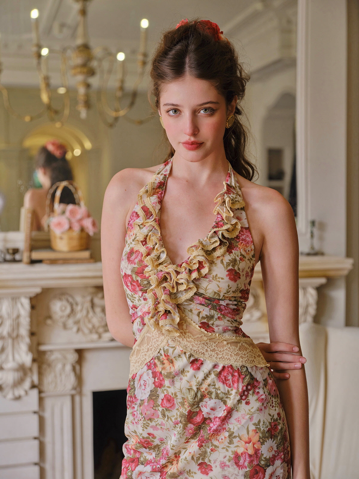 Victoria's Vintage Rose Dress Floral(Pre-Sale 30days) / L