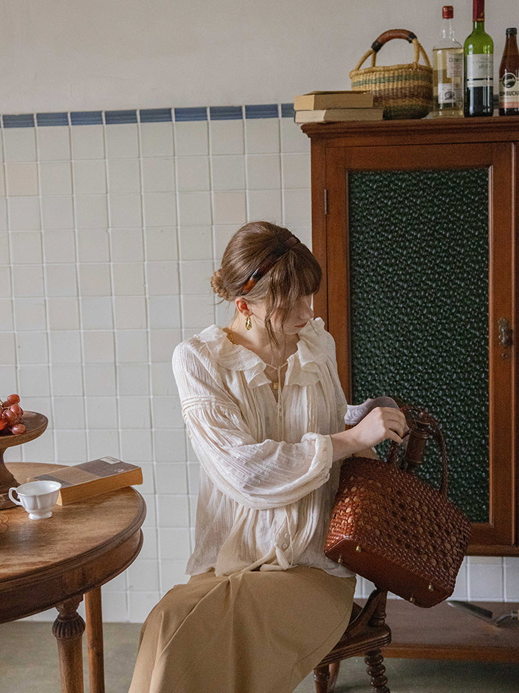 Lily's Cottage Charm Ivory Blouse