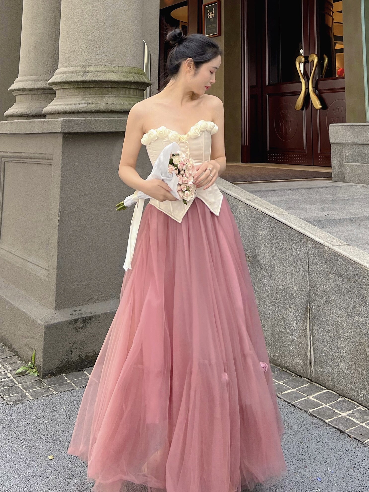 Rose Blossom Herringbone Corset