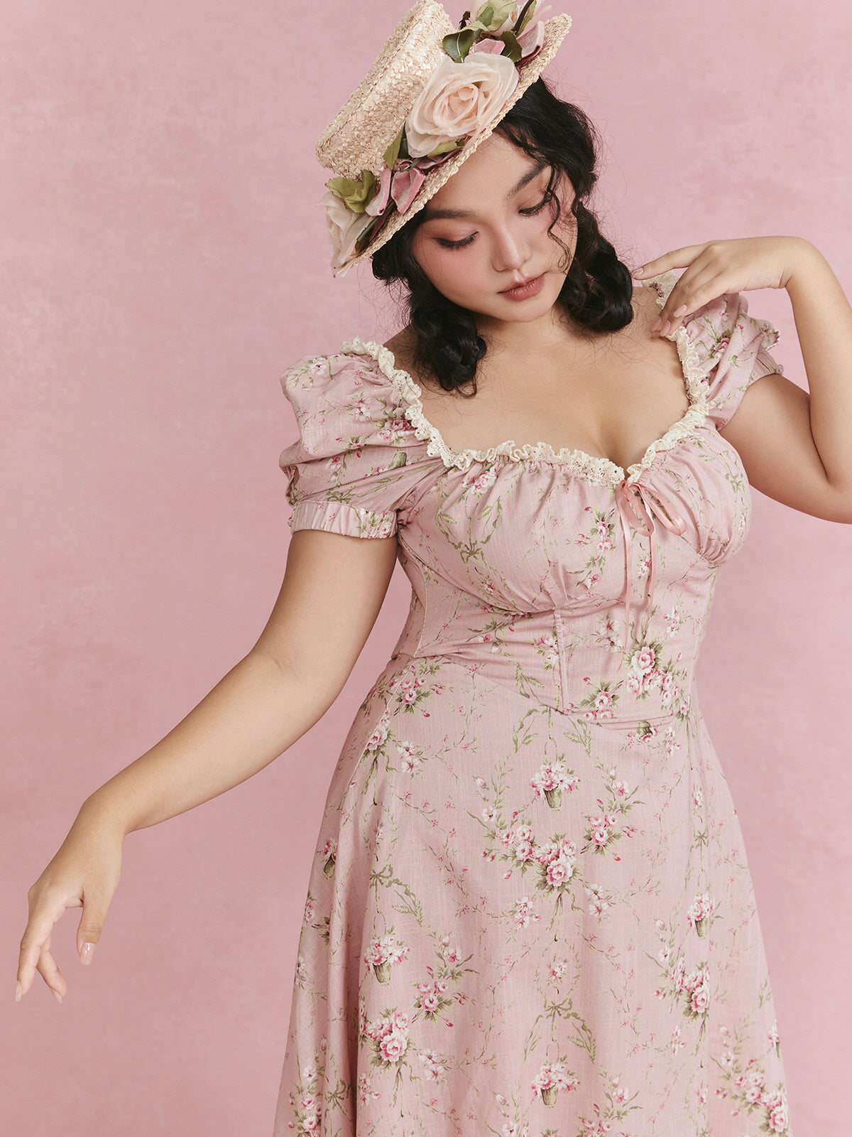 Blush Garden Vintage Floral Dress