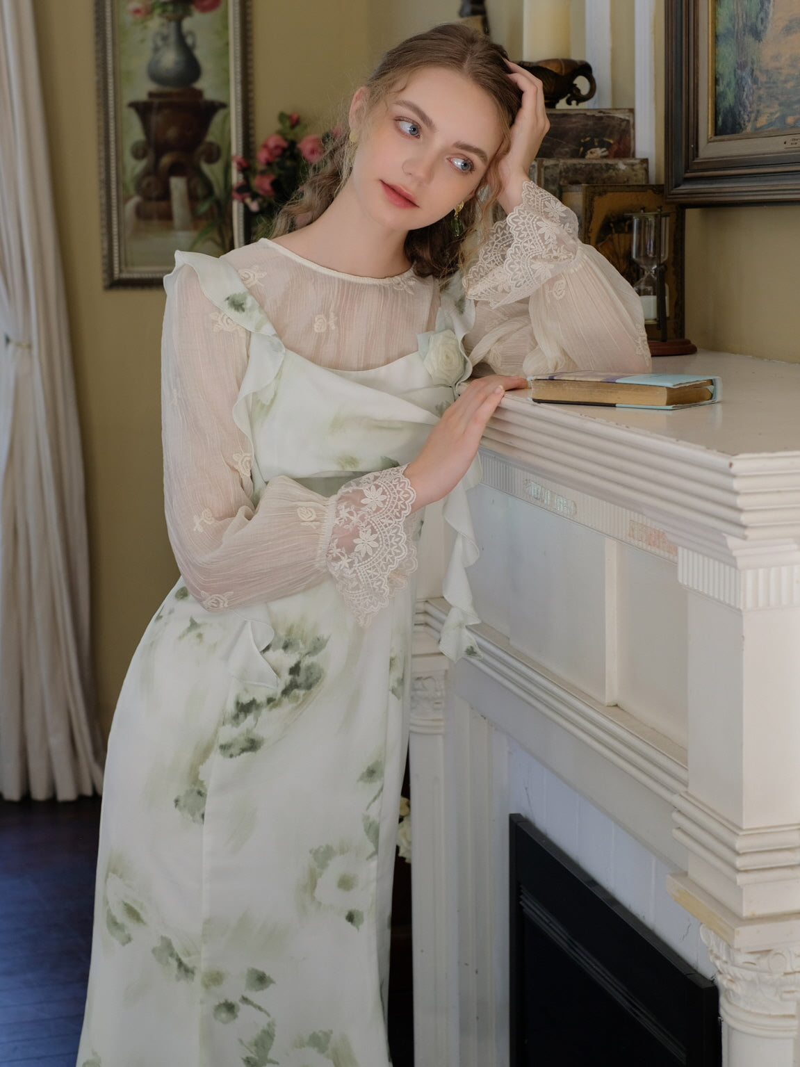 Fairy Whisper White Rose Dress